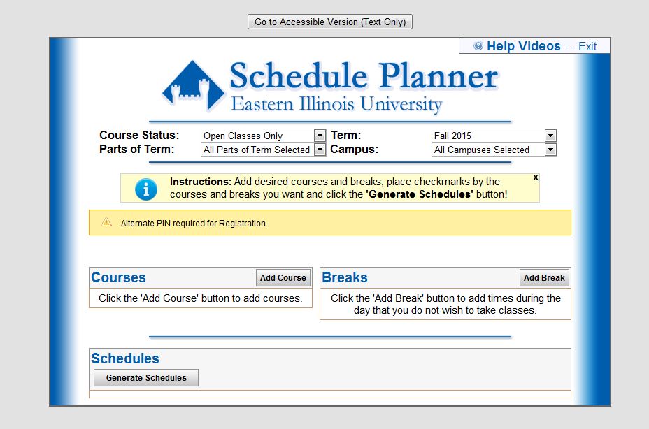 Schedule Planner Schedule Planner