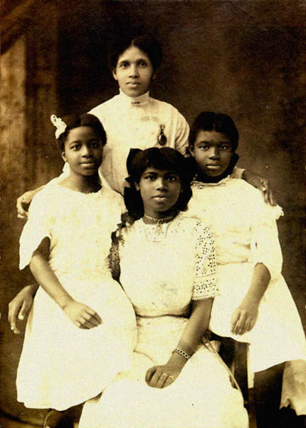 Marian with her mother and sisters