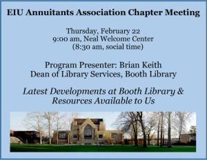 Chapter meeting information