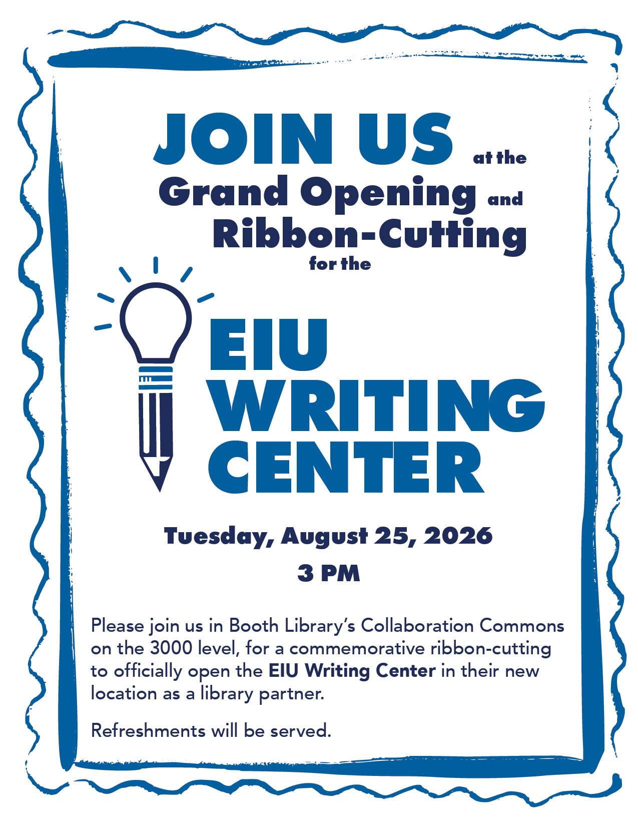 EIU Writing Center Ribbon-Cutting