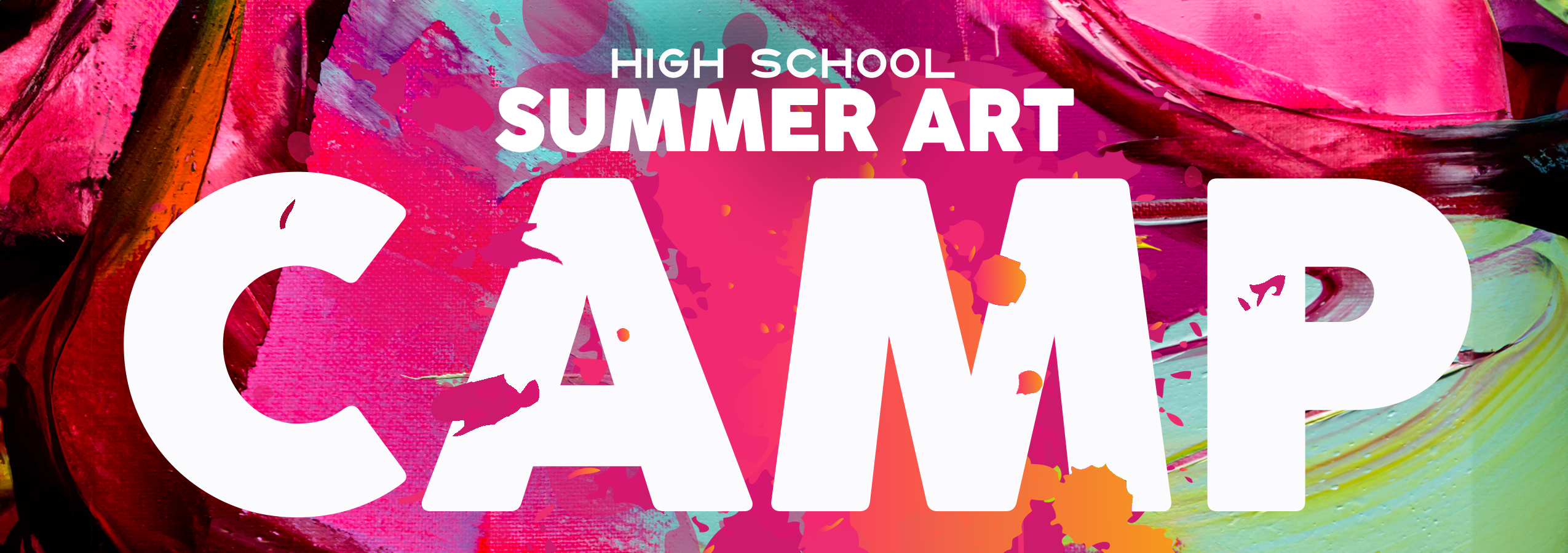 header image of brush strokes and worning "2026 summer art camp"