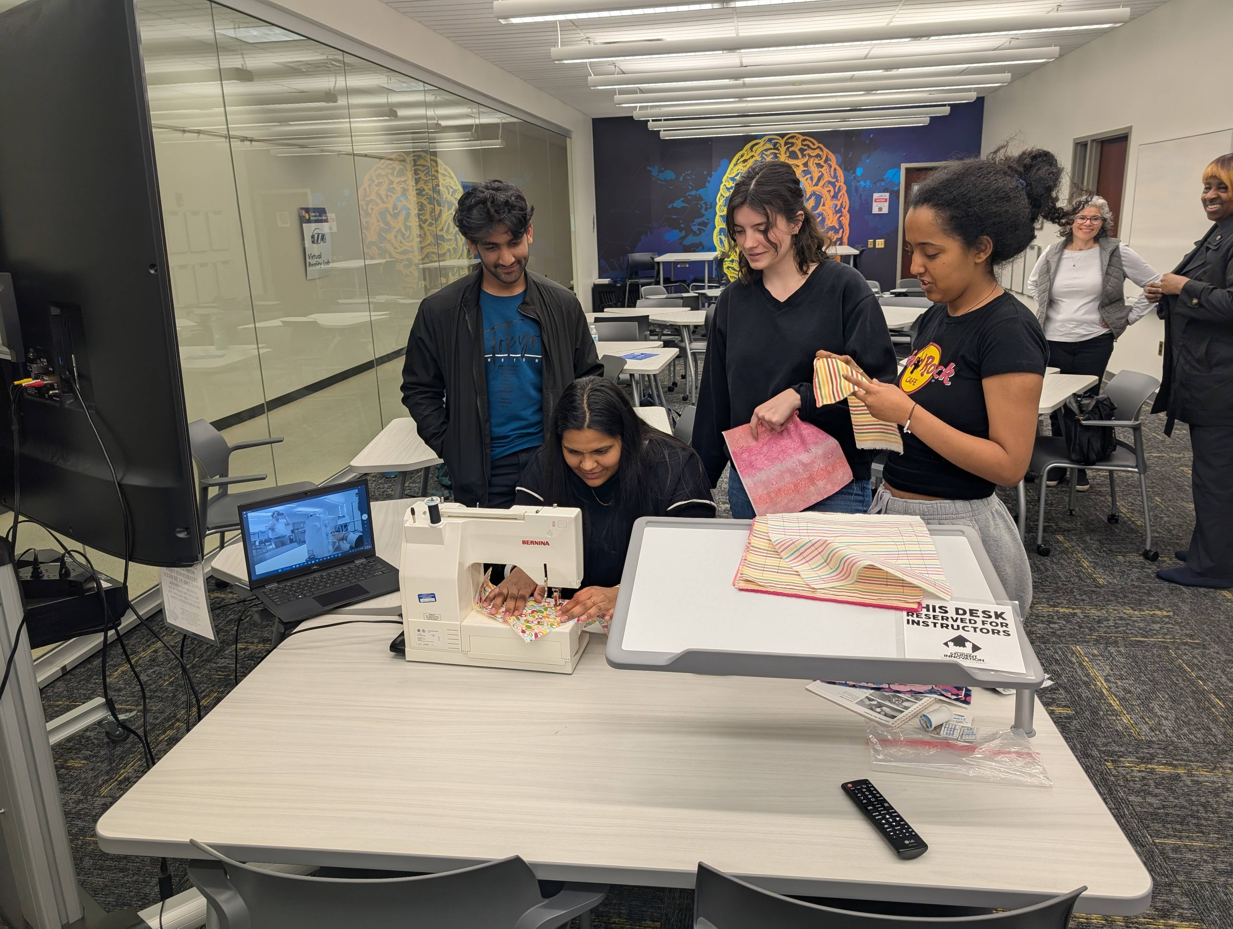 Students Learning Sewing in the CSI