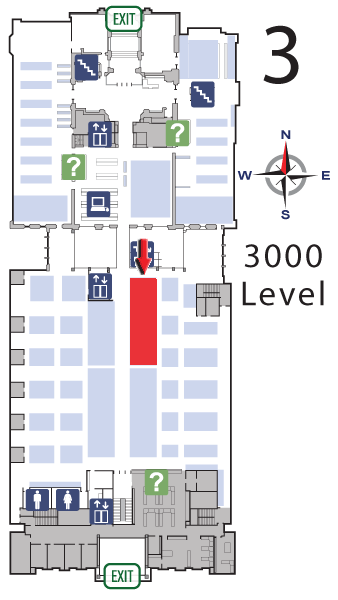 map of 3000 level stacks