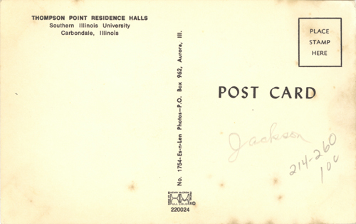 image of back of postcard