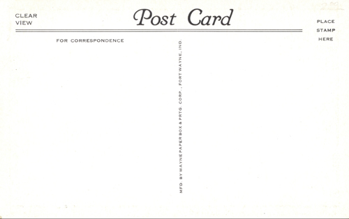 image of back of postcard