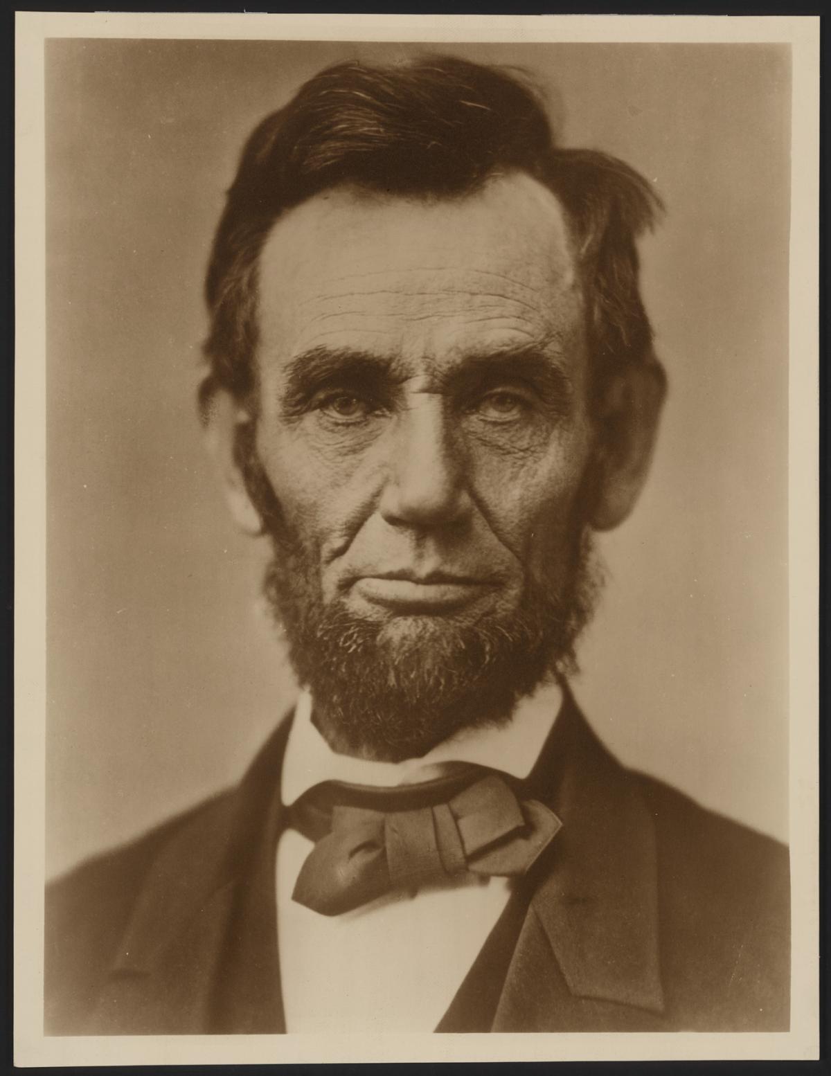 Abraham Lincoln with his iconic bow tie