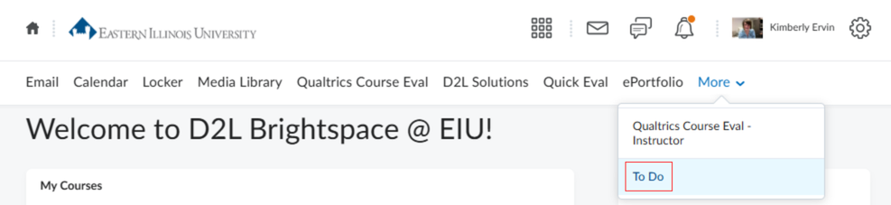 To Do Instructor View 