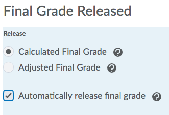 Automatically release final grade image