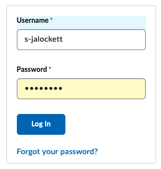 Local D2L Login username and password