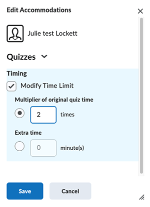 Modify time limit