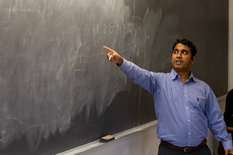 professor at blackboard