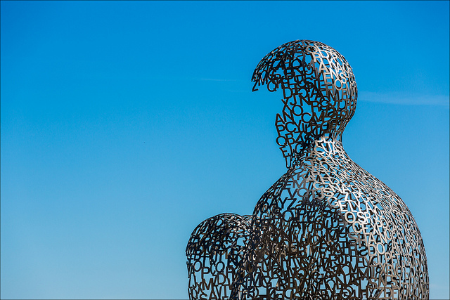 House of Knowledge, sculpture by Jaume Plensa, photo courtesy Adrien Sifre under Creative Commons  license