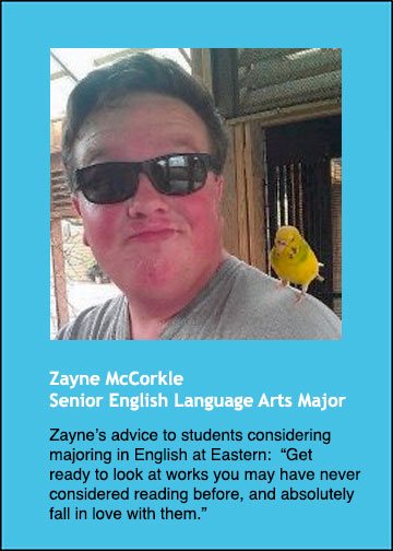 Zayne McCorkle, senior English Language Arts major