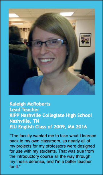 Kaleigh McRoberts, EIU English alumna, Lead Teacher, KIPP Nashville Collegiate High School