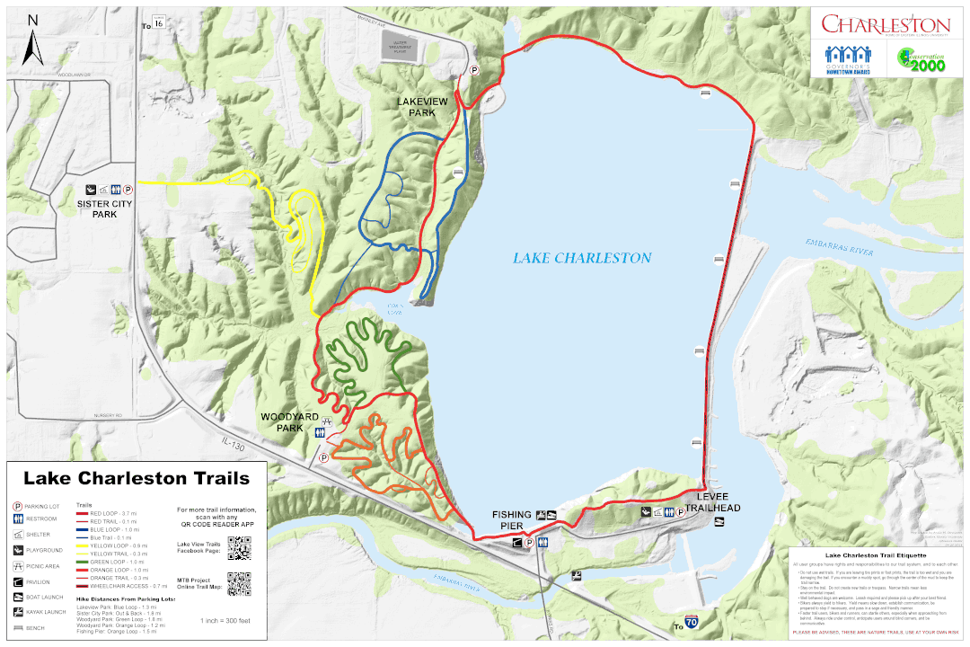 preview of Lake Charleston Trails Map