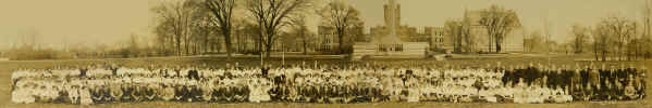 Panorama view of campus ca 1914