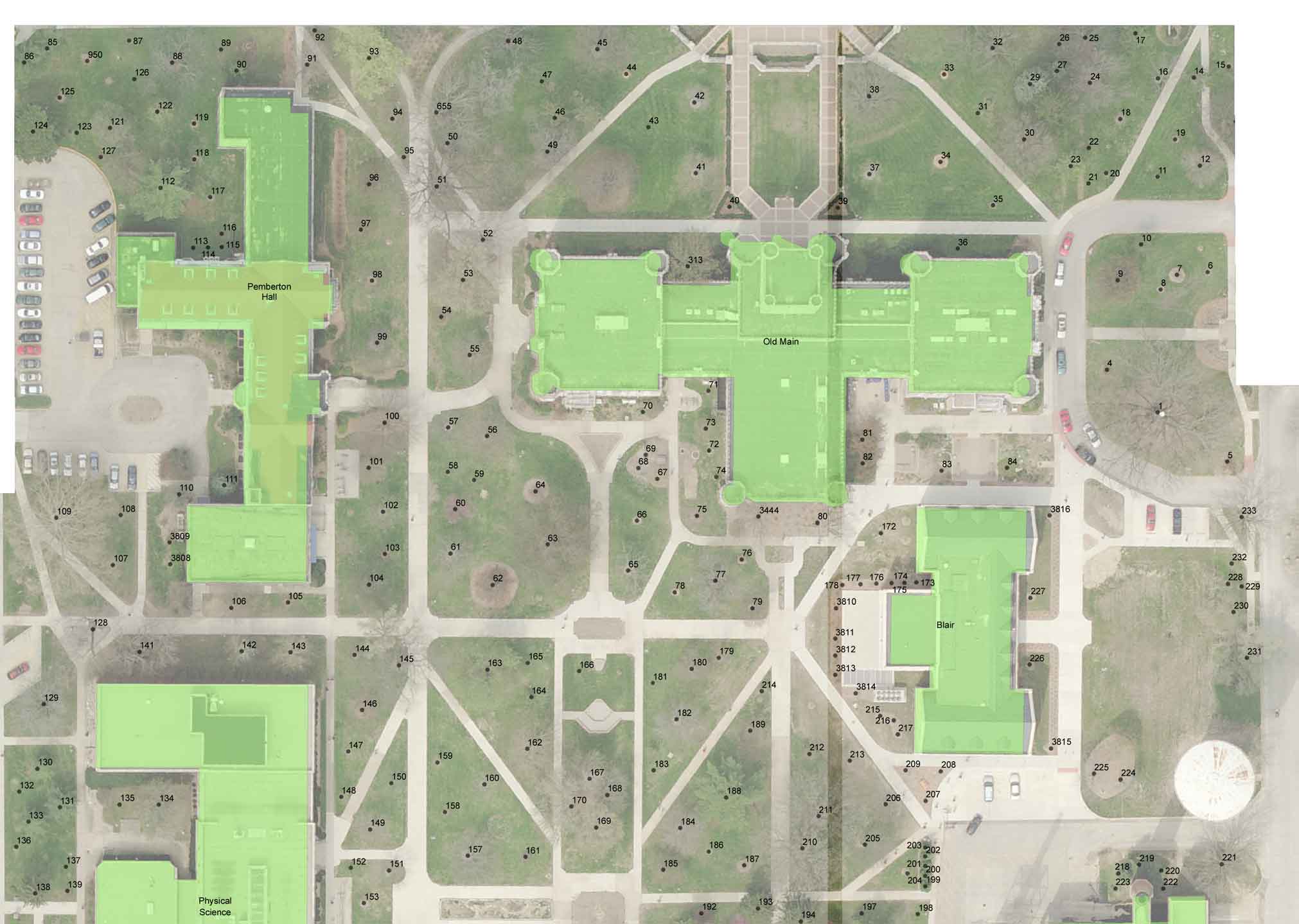 Eastern Illinois University Campus Map Eastern Illinois University :: H.F. Thut Greenhouse   Campus Tree 