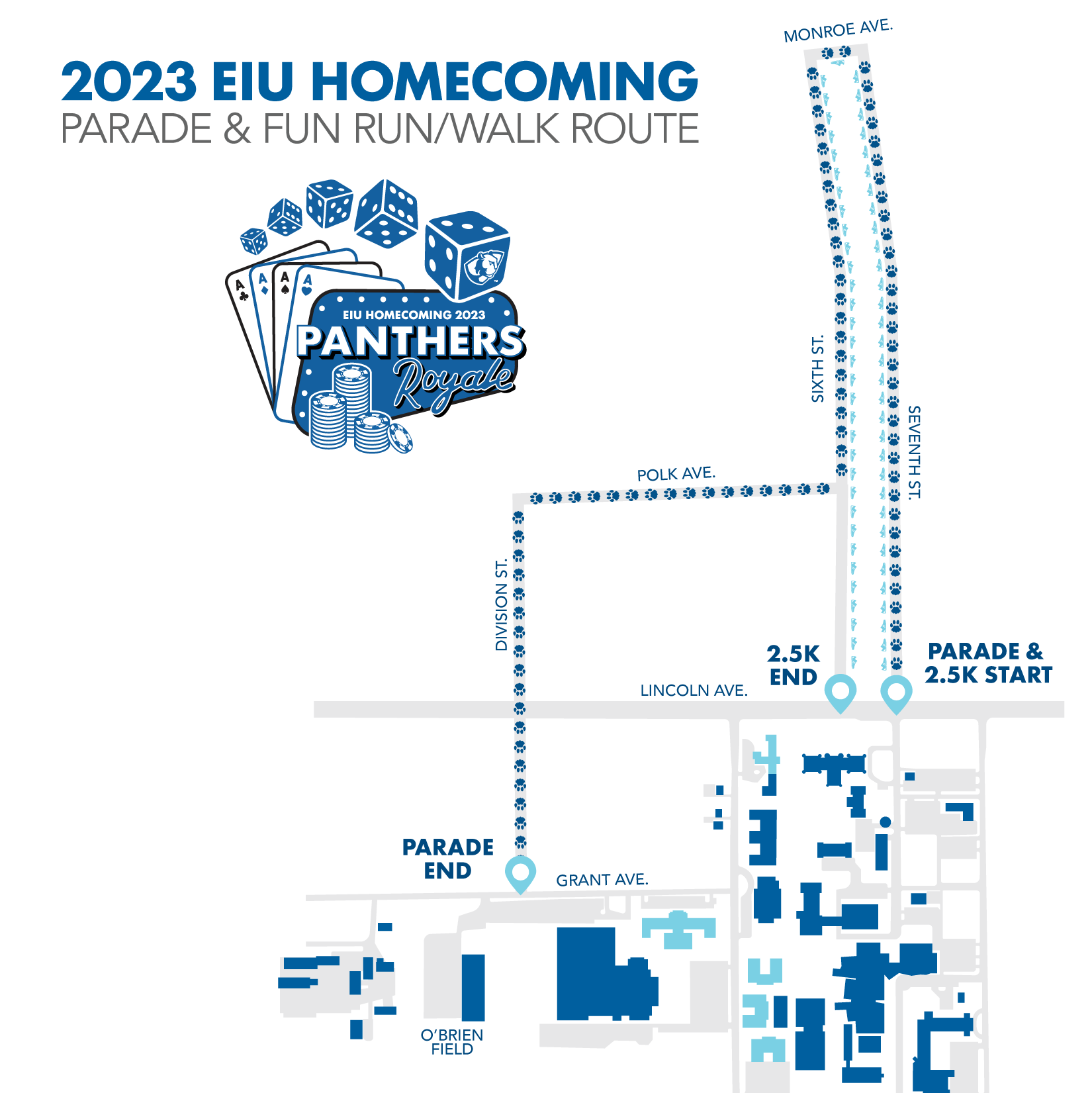 2023 EIU Homecoming Map