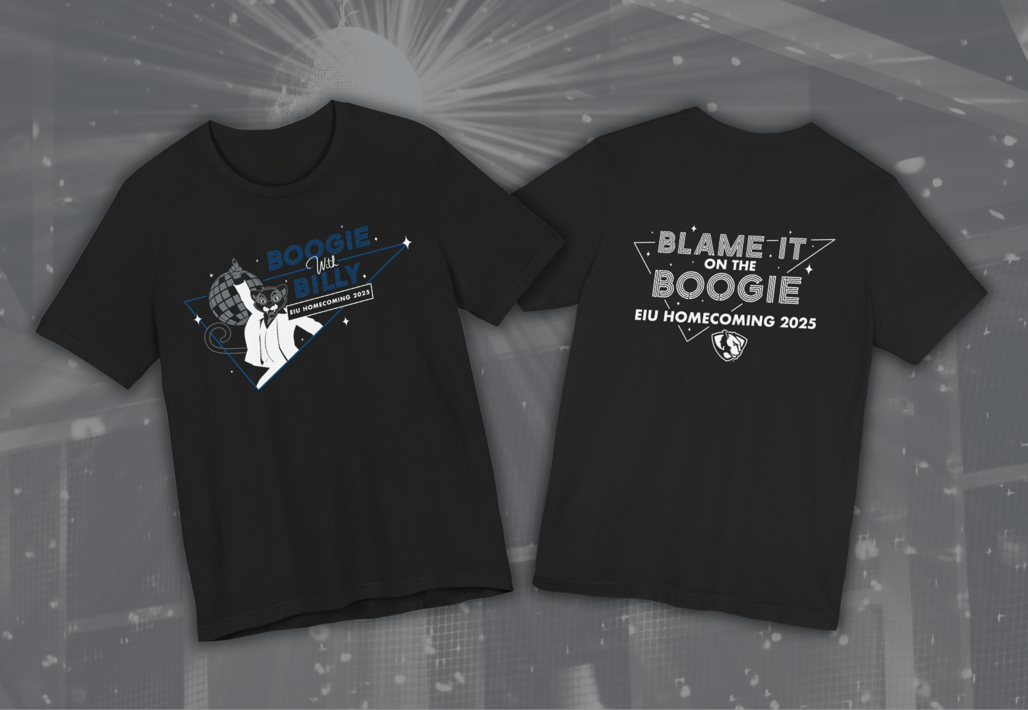 2025 EIU Homecoming Shirt Black Front and Back 2025 EIU Homecoming Shirt Black Front and Back