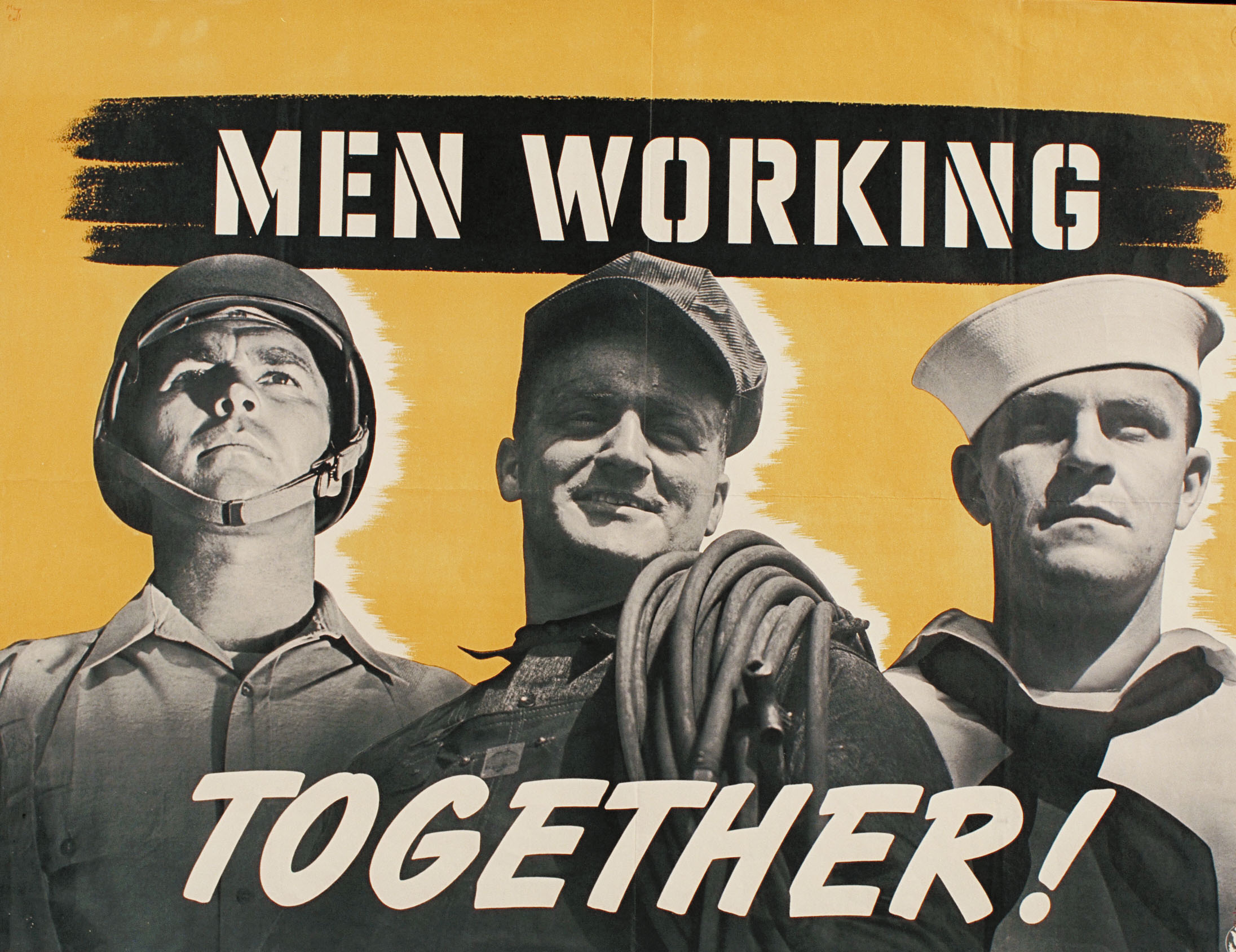 men working together