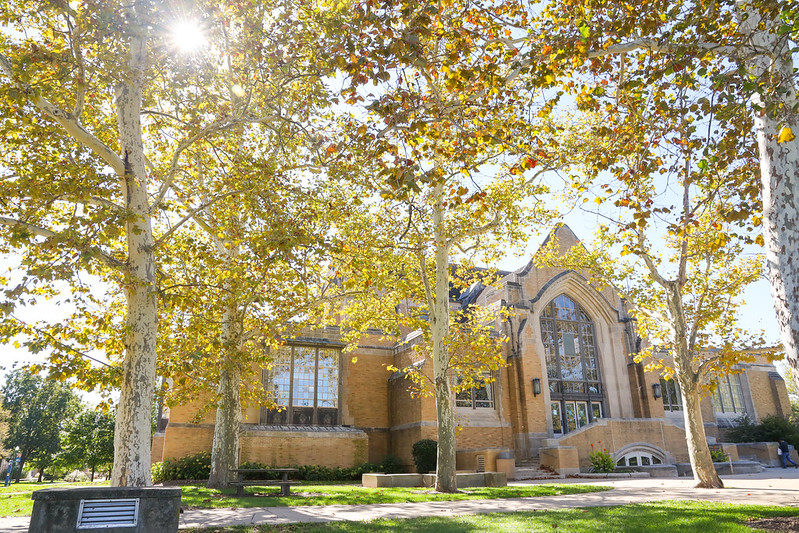 booth library in the sunlight