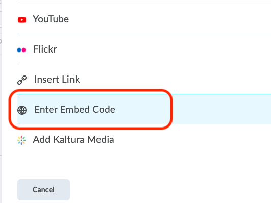 embed code
