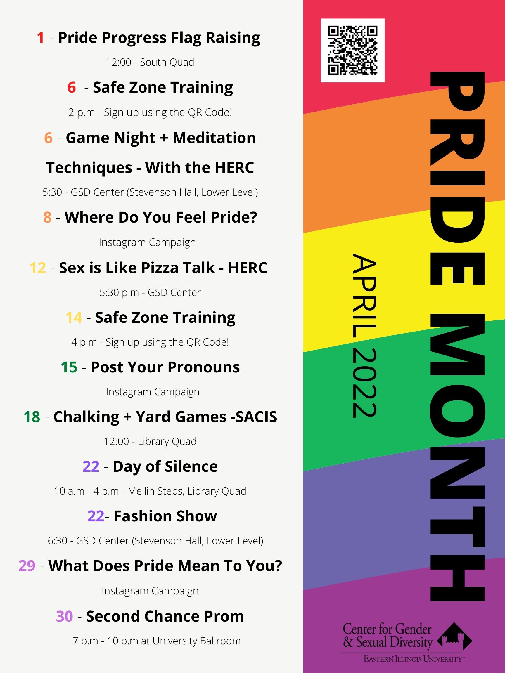 Pride Month Calendar 2022