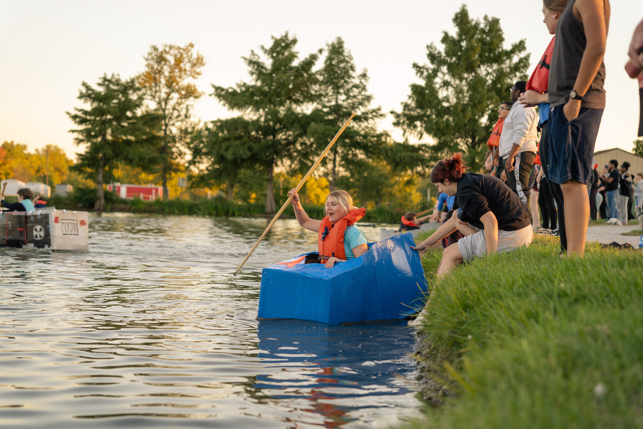 Students kayaking