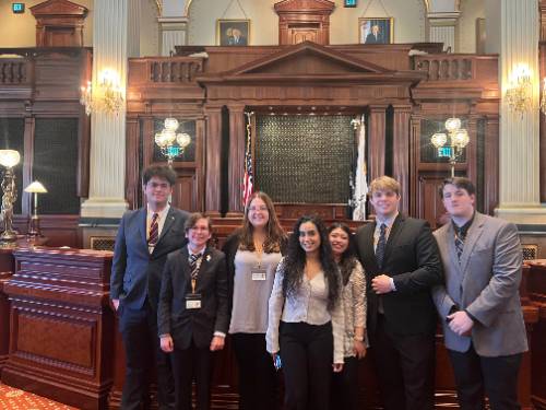students in legislative chambers