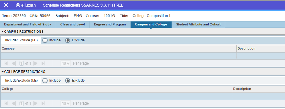 Campus & College Tab