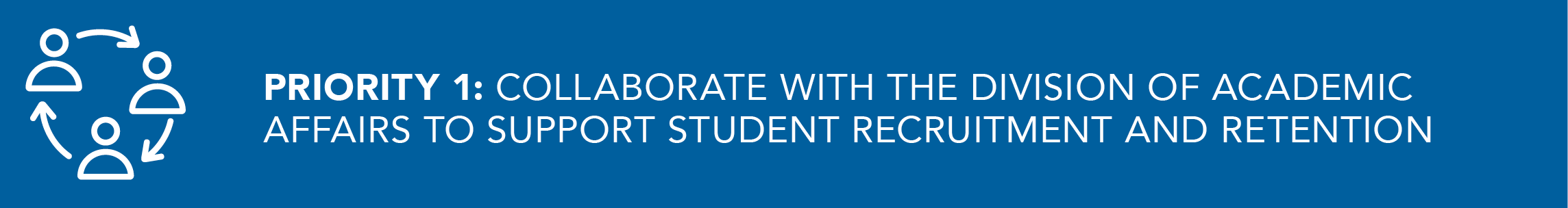 Priority 1: Collaborate with the Division of Academic Affairs to Support Student Recruitment and Retention
