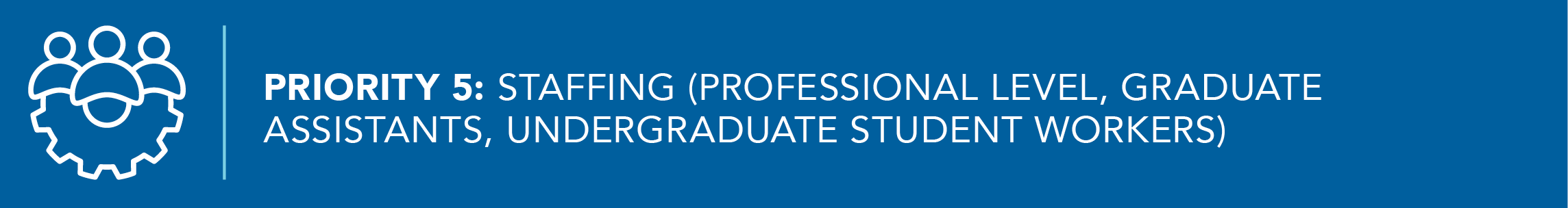 priority 5: Staffing (Professional Level, Graduate Assistants, Undergraduate Student Workers)