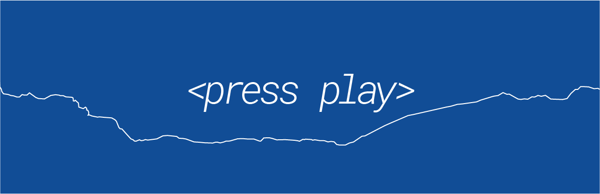 Press play logo blue background