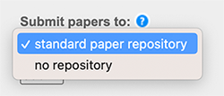 Submit papers to repository